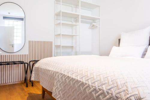 Postel nebo postele na pokoji v ubytování stycoz - Modernes Loft - 80 m2 - Küche - Parken