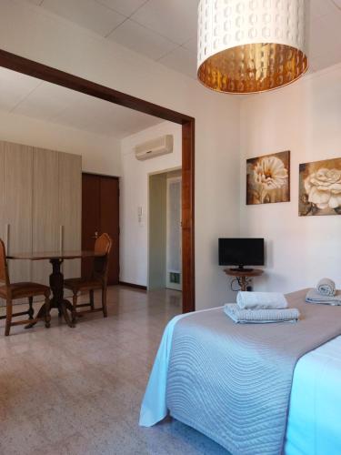 TV a/nebo společenská místnost v ubytování Giove Rooms