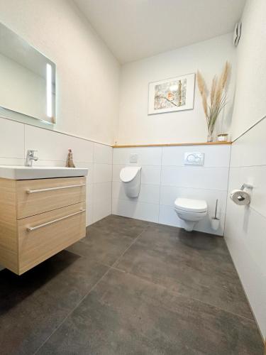 Bilik mandi di Traumferienhaus Leimbach am Nürburgring