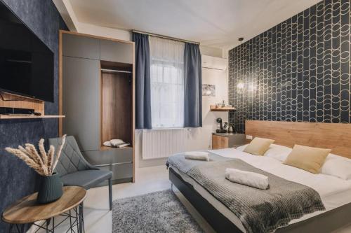 Гостиная зона в Apartmanház Soho