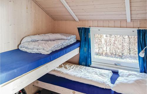 HejlsにあるGorgeous Home In Hejls With Wifiの窓付きの客室で、二段ベッド2台が備わります。