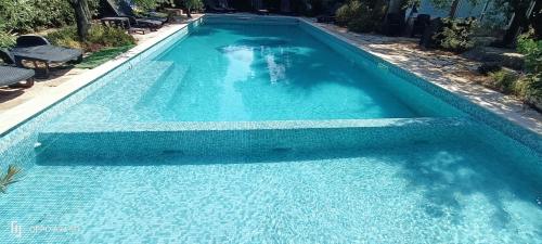 a large swimming pool with blue water at Agriturismo Le Vedute in Bisceglie