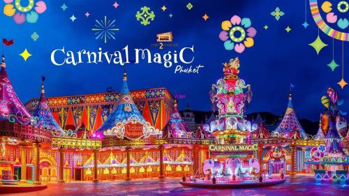 a picture of a carnival magic park at night at Chabana Kamala Hotel in Kamala Beach