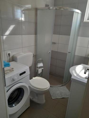 Koupelna v ubytování Apartman Harfa 1