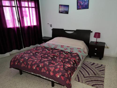 Кровать или кровати в номере Palmeraies vacances Tunis