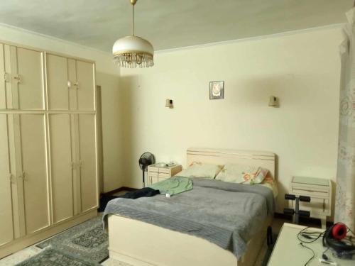Postel nebo postele na pokoji v ubytování one master bedroom in a shared apartment