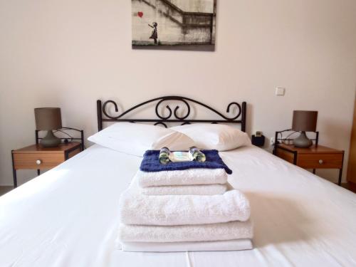 Una cama o camas en una habitación de Iris Apartments Ithaca