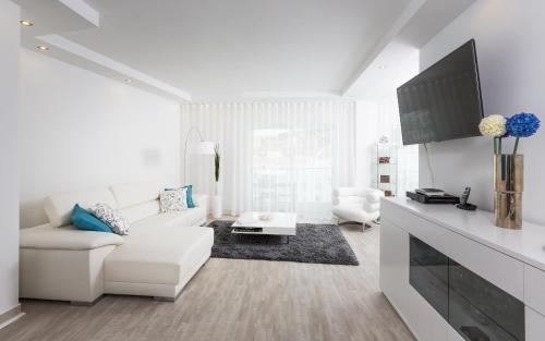 TV a/nebo společenská místnost v ubytování D_Loft Downtown