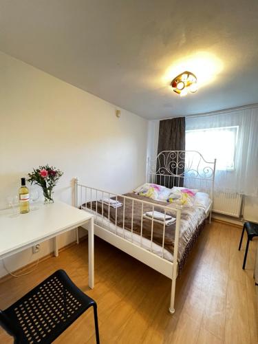 Un pat sau paturi într-o cameră la Penzion Sofi
