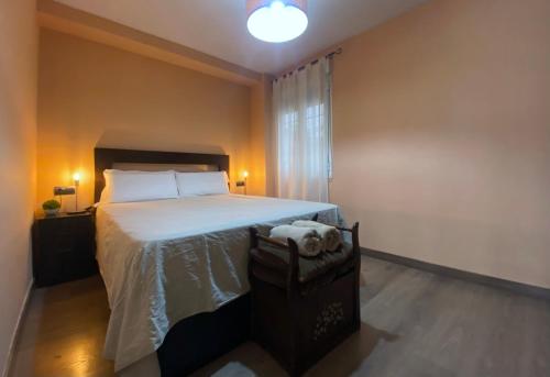 a bedroom with a large bed and a window at Apartamento Calle Galaroza in Huelva