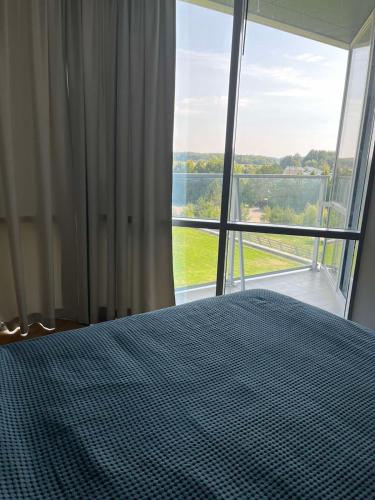 Postel nebo postele na pokoji v ubytování Elija Sea & leisure appartments Sventoji