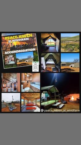 a collage of pictures of a house at Peace Haven @ Windfarm Accommodation in Yzerfontein