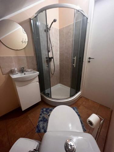 Bilik mandi di Viesu nams “Bauļi”
