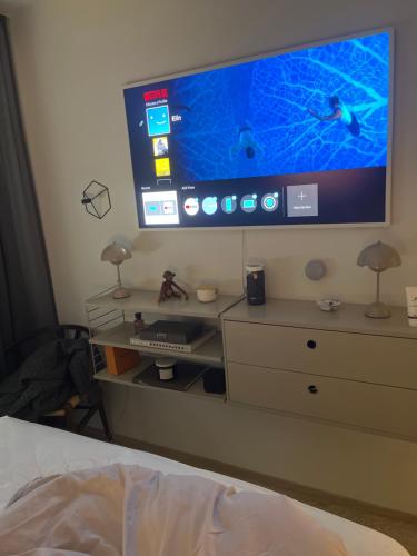 TV a/nebo společenská místnost v ubytování Kirjuvekkir8a