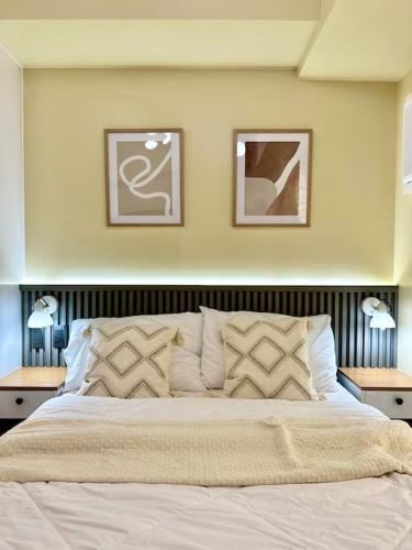 Ένα ή περισσότερα κρεβάτια σε δωμάτιο στο Cozy Studio I.T. Park