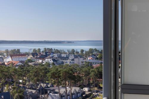 a view of a city and the water at Top Water View Studio Porta Mare with AC by Renters in Dziwnówek