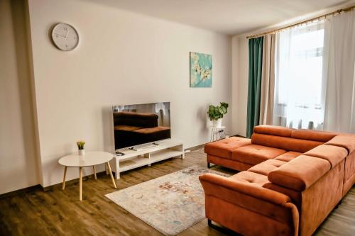Μια τηλεόραση ή/και κέντρο ψυχαγωγίας στο Luxusní studio na Velkém náměstí, Wi-Fi, Netflix