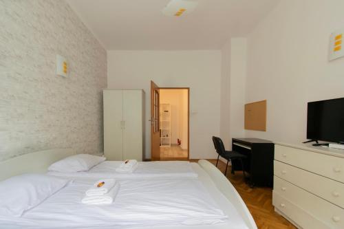 Posteľ alebo postele v izbe v ubytovaní Wondrous Apartment Warszawska street