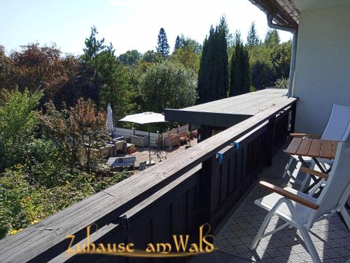 Μπαλκόνι ή βεράντα στο Zuhause Am Wald