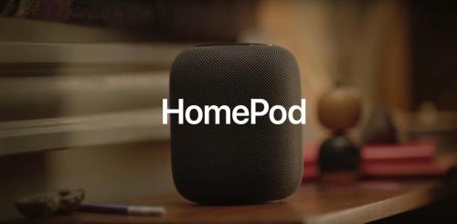 a microphone sitting on a table with the words homepod at Grand confort au cœur de Nîmes in Nîmes