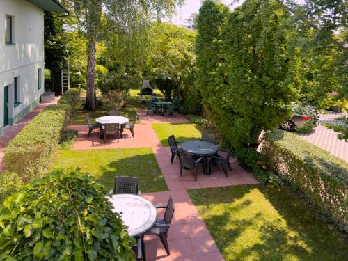 A patio or other outdoor area at Írisz Panzió