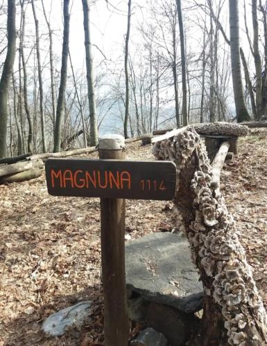 a sign in the middle of a forest at STARE BENE B&B in Bernezzo