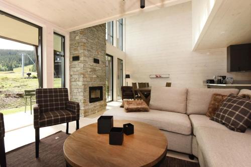 Гостиная зона в Timmerby Lodge - Lindvallen Sälen - Ski in Ski out