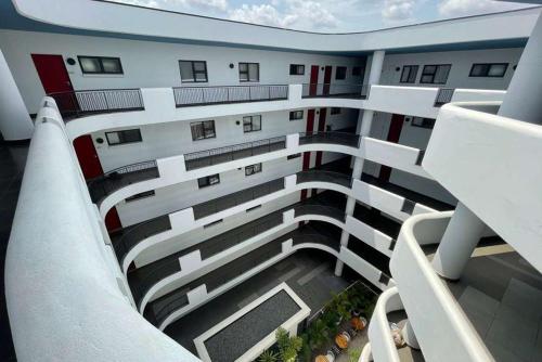 an aerial view of a building on a cruise ship at Beaufort Ridge 402 in Accra
