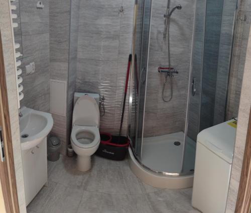 ŁuZen في رودا شلاسكا: حمام مع دش ومرحاض ومغسلة