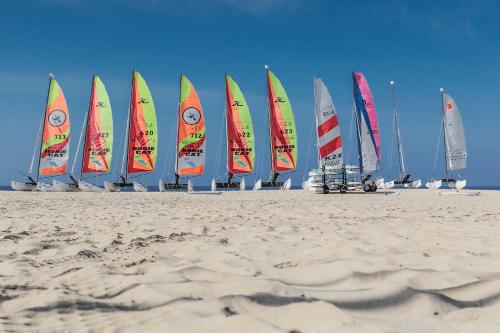 a row of sailboats on a beach with the sand at ROBINSON JANDIA PLAYA - Adults only in Morro del Jable