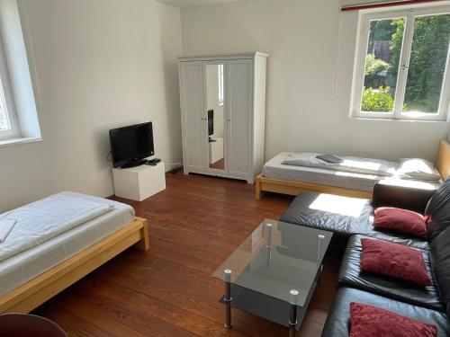 Et tv og/eller underholdning på Ferienwohnung Villa Seiz