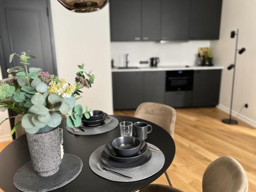 Kuchyň nebo kuchyňský kout v ubytování Cozy Apartment in Old Town Tartu