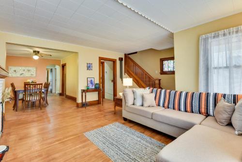 a living room with a couch and a table at about 8 Mi From Canalside! Buffalo Vacation Rental in Buffalo
