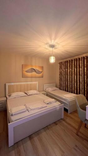 Ένα ή περισσότερα κρεβάτια σε δωμάτιο στο Klinti's apartment