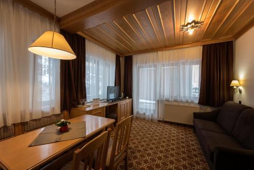 Posezení v ubytování Landhaus Hubertus