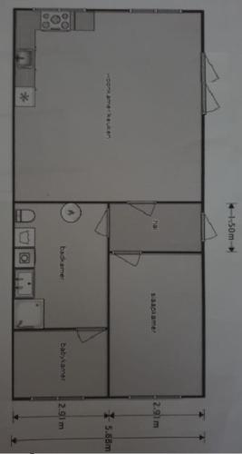 a floor plan of a room with diagrams at Landelijke gelegen Lodge in Driebergen