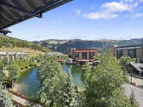 a view of a river in a city at Tx414 Taylors Crossing Condo in Copper Mountain