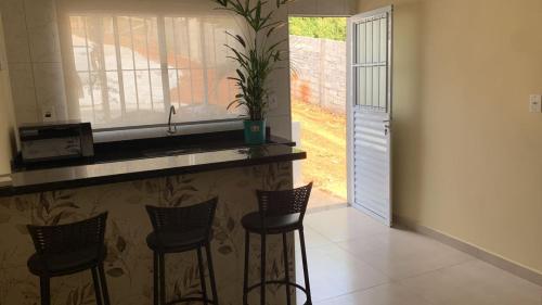 Dapur atau dapur kecil di Pousada Jaguary