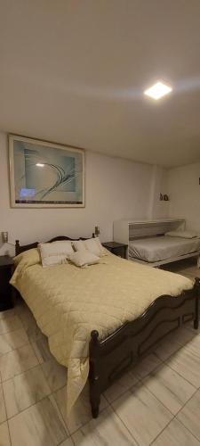 1 dormitorio con 1 cama grande en una habitación en Casco Histórico en Buenos Aires