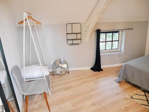 Postel nebo postele na pokoji v ubytování Le coup de coeur d'Honfleur