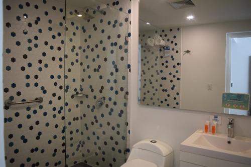Vonios kambarys apgyvendinimo įstaigoje Hotel Decameron Maryland All Inclusive