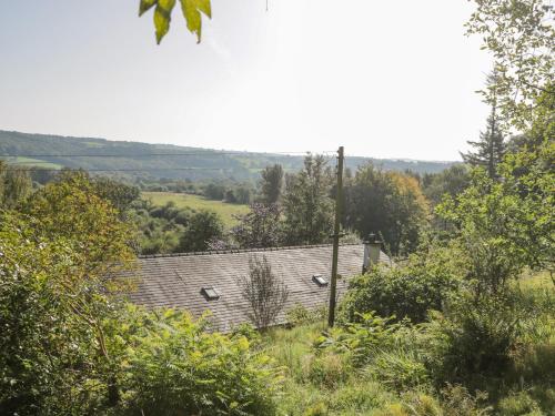 a house in the middle of a field with trees at Trem Y Don in Dolgarrog