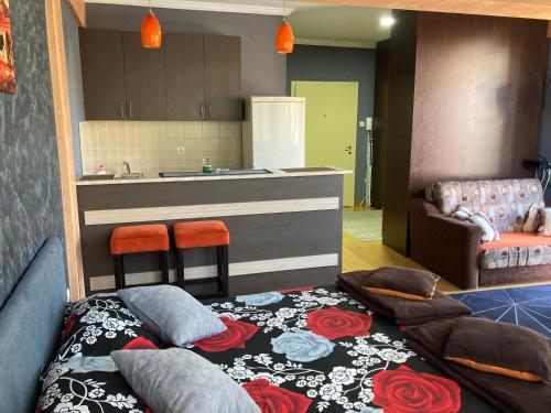 Kuchyň nebo kuchyňský kout v ubytování Apartman Aischa