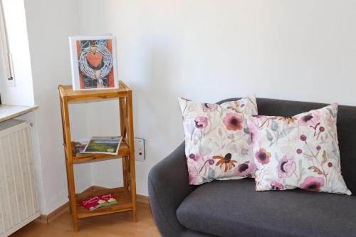Χώρος καθιστικού στο Ferienwohnung Berggarten
