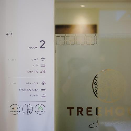a close up of the side of a microwave at Treehouse Suites - Boutique Serviced Apartment in Jakarta