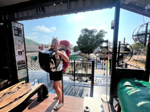 Balkón nebo terasa v ubytování U Hostel Koh Phangan