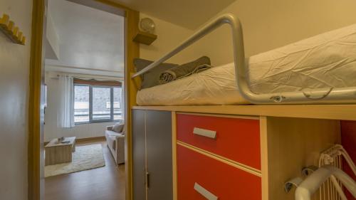 Krevet ili kreveti na sprat u jedinici u okviru objekta Loft PREMIUM 30m2 - 100 mètres des pistes de ski