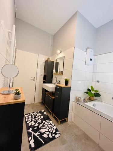 Dapur atau dapur kecil di Fewo am Wiesengrund