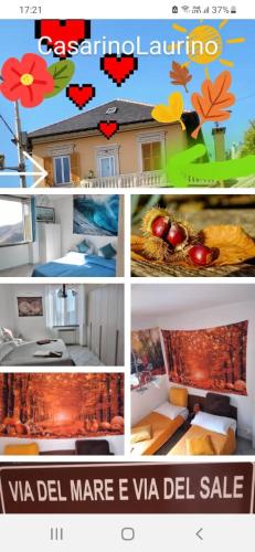 a collage of different pictures of a house at CasarinoLaurino Among Cinque Terre Genova And Portofino in Uscio