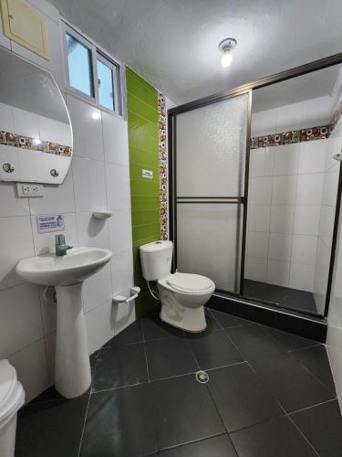 Koupelna v ubytování Apartamentos SurOeste